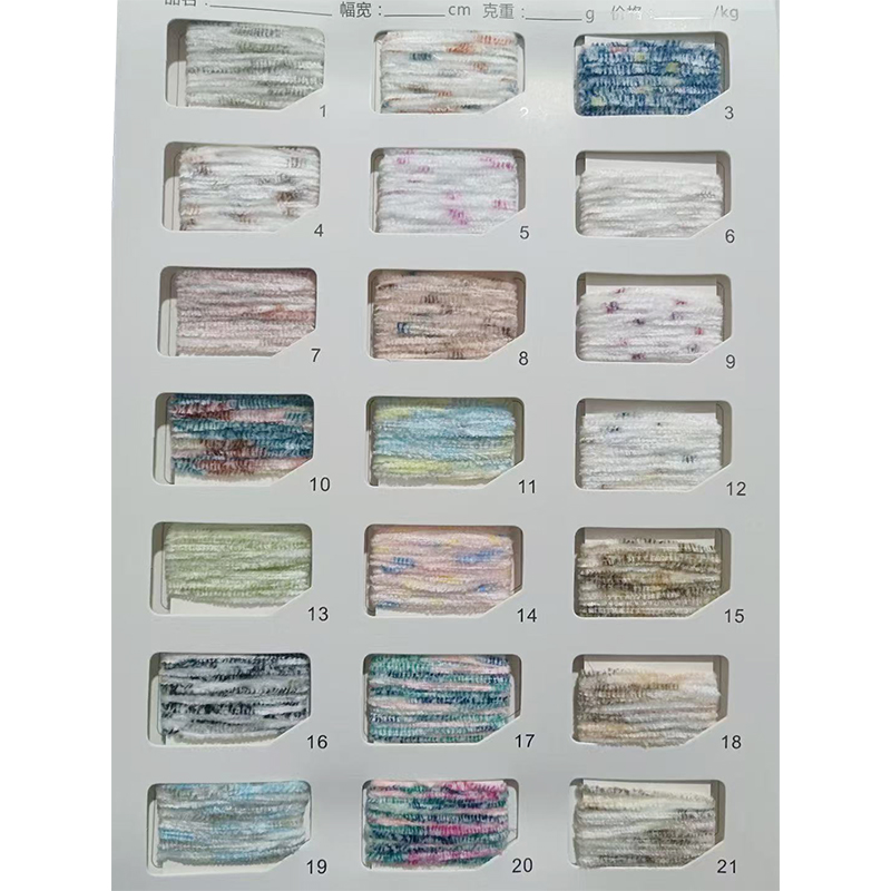 Błyszcząca poliestrowa przędza chenille